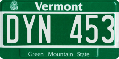 VT license plate DYN453