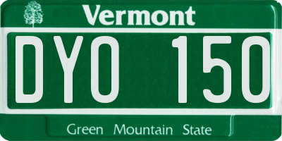 VT license plate DYO150