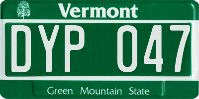 VT license plate DYP047