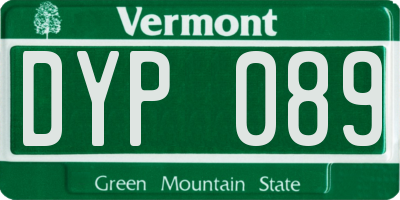 VT license plate DYP089
