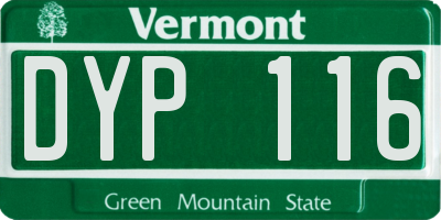 VT license plate DYP116