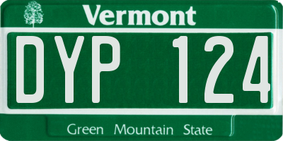 VT license plate DYP124