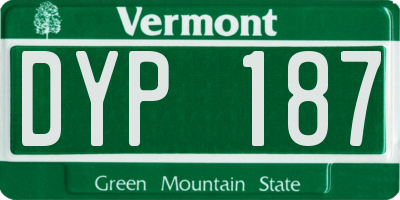 VT license plate DYP187