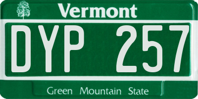 VT license plate DYP257