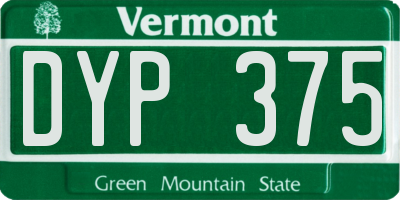 VT license plate DYP375