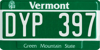 VT license plate DYP397