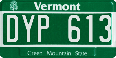 VT license plate DYP613
