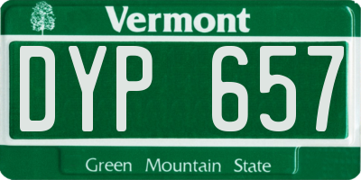 VT license plate DYP657