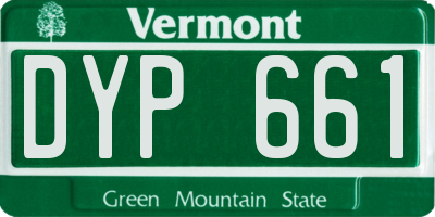 VT license plate DYP661