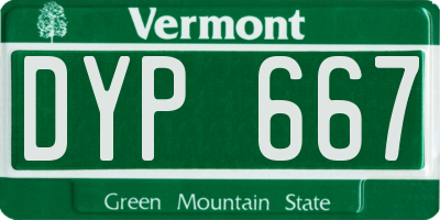 VT license plate DYP667