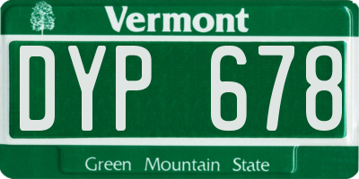 VT license plate DYP678