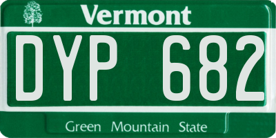 VT license plate DYP682