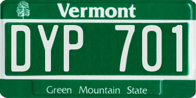 VT license plate DYP701