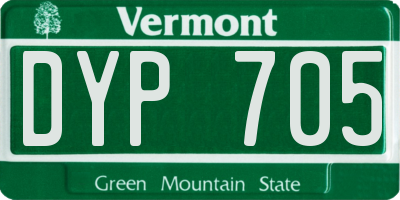 VT license plate DYP705
