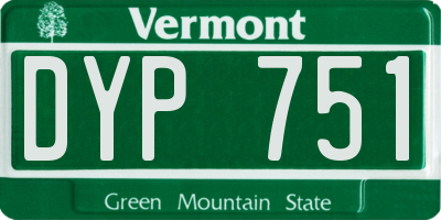 VT license plate DYP751