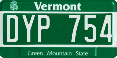 VT license plate DYP754