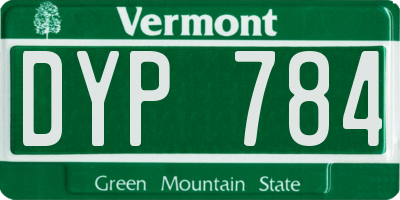 VT license plate DYP784