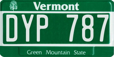 VT license plate DYP787