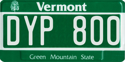 VT license plate DYP800