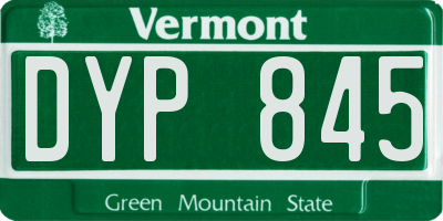 VT license plate DYP845