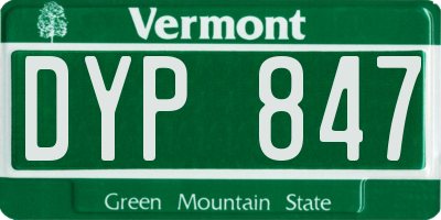 VT license plate DYP847