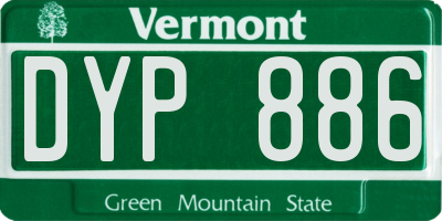 VT license plate DYP886