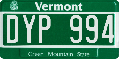 VT license plate DYP994