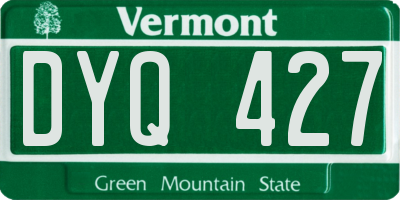 VT license plate DYQ427