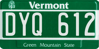 VT license plate DYQ612
