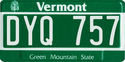 VT license plate DYQ757