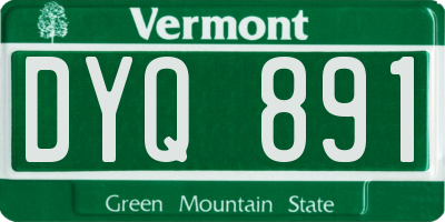VT license plate DYQ891