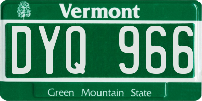 VT license plate DYQ966