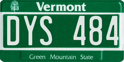 VT license plate DYS484