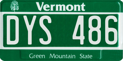VT license plate DYS486