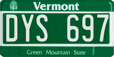 VT license plate DYS697