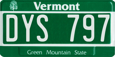 VT license plate DYS797