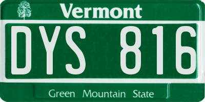 VT license plate DYS816