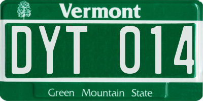 VT license plate DYT014