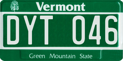 VT license plate DYT046