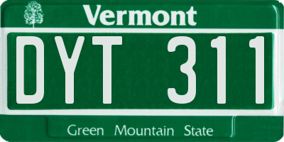 VT license plate DYT311