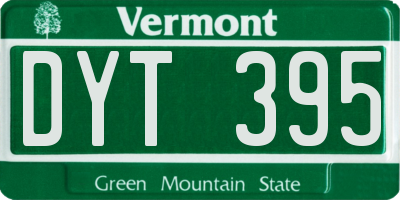 VT license plate DYT395