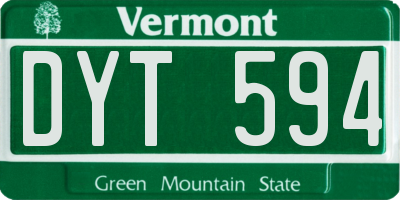 VT license plate DYT594