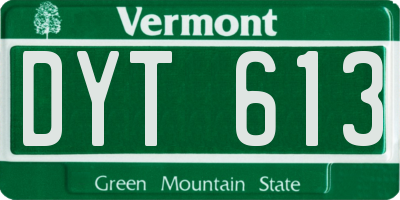 VT license plate DYT613