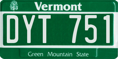 VT license plate DYT751