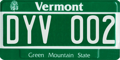 VT license plate DYV002