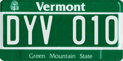VT license plate DYV010