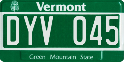 VT license plate DYV045