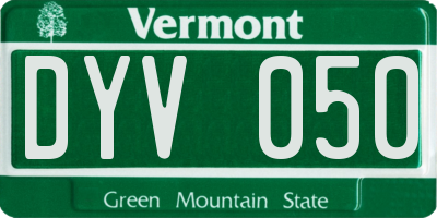 VT license plate DYV050