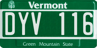 VT license plate DYV116