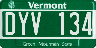 VT license plate DYV134
